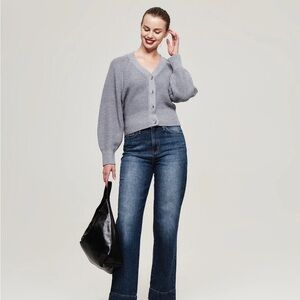 The Reset The Bestie NWT V-Neck Cardigan Gray Sweater - Size XS